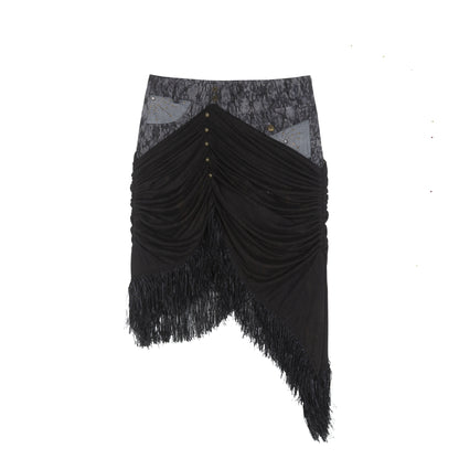 Patchwork Knit Skirt