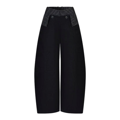 Double Waist Scimitar Loose Jeans