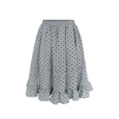 Plaid Flower Puffy Skirt Set-Up