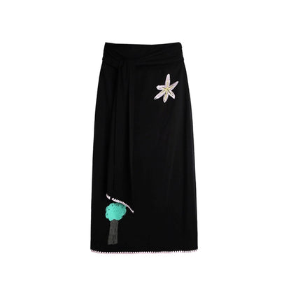 Star Flower Tencel Skirt
