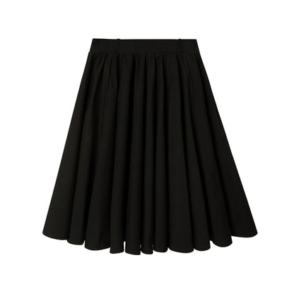 Elegant Pleated Midi Length Skirt