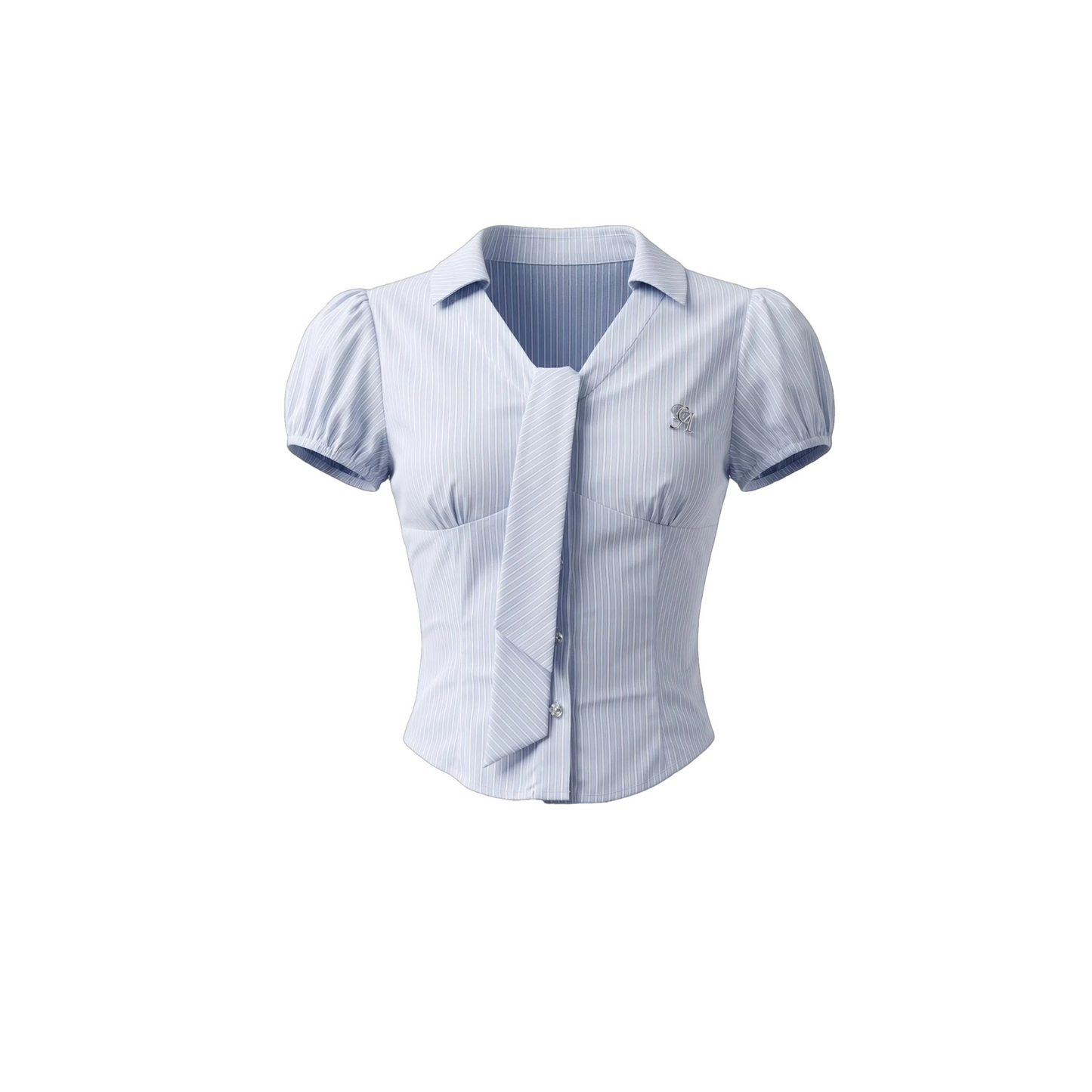 Striped Tie-Up Blouse Set-Up