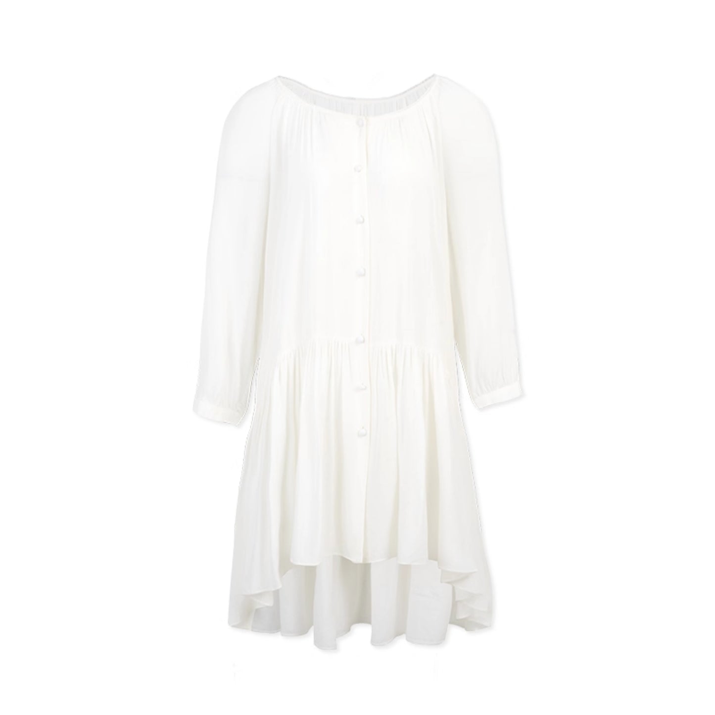 Light Dance Long-Sleeved Shirt Dress