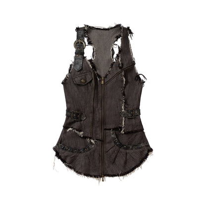 Workwear Waist Denim Vest