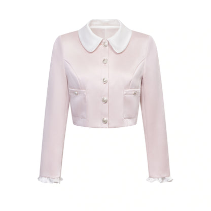 Autumn Collar Short Suit Skirt Set-Up