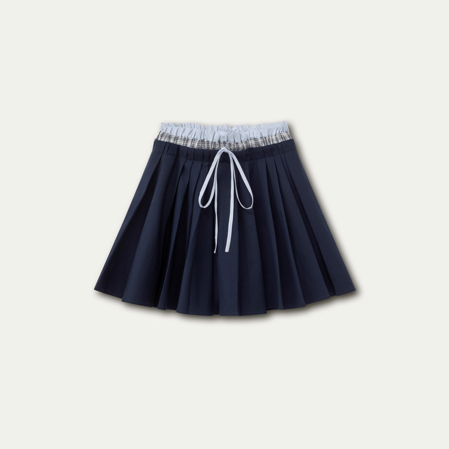 Spliced Waist Collegiate Skirt