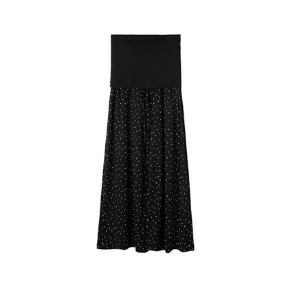 Retro Polka Dot Foldable Strapless Wide Leg Trousers