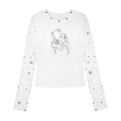 Girl Spirit White Star T-Shirt