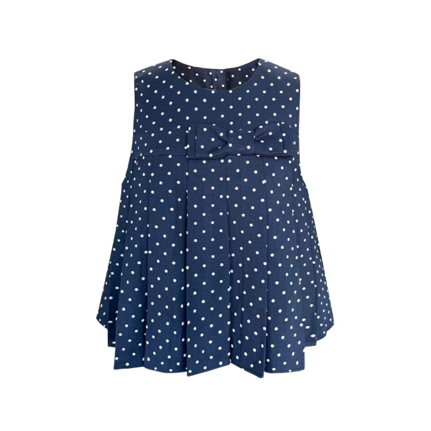 Navy Polka Dot Puffy Skirt Set-Up