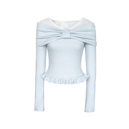 Cherry Blossom Bow Sleeve T-Shirt