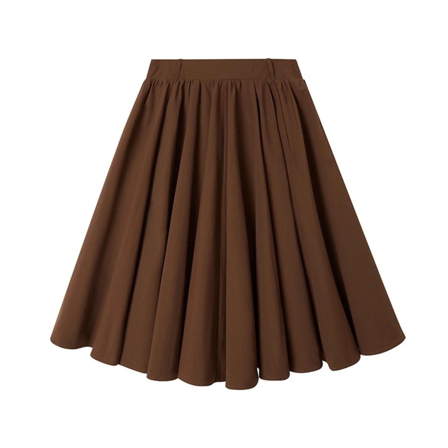Elegant Pleated Midi Length Skirt