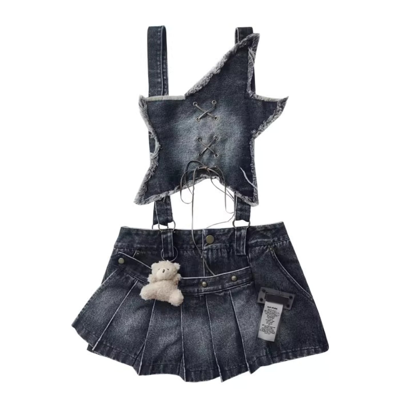 Denim Bib Culottes Set-Up
