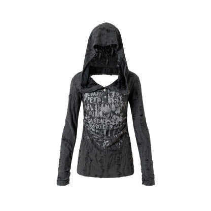 Vintage Punk Hooded Top