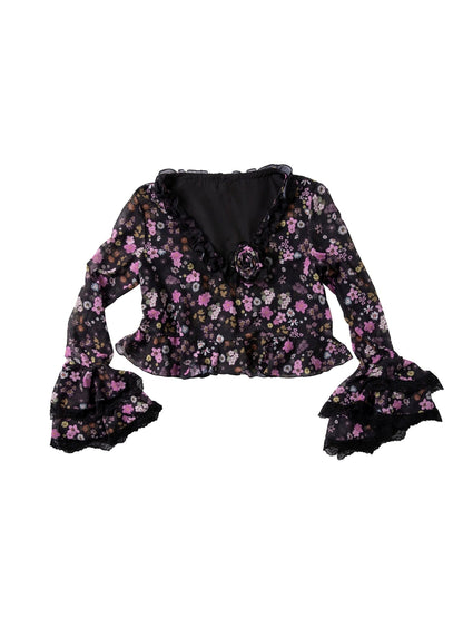 Dark Night Floral Shirt Set-Up