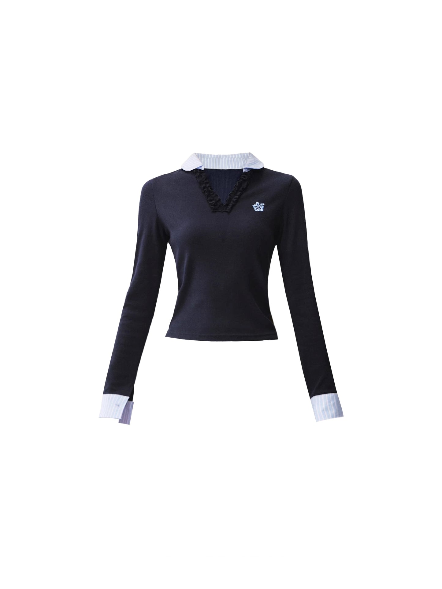 Love Letter Striped Pleated Skirt Set-Up