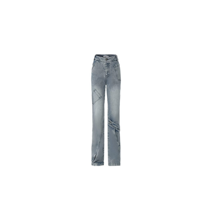 Strapless Denim Tube Top and Jeans Set-Up
