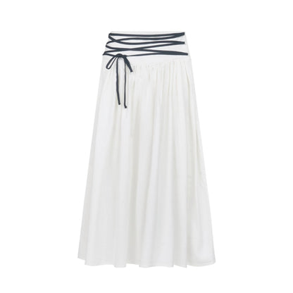 Retro Loose A-Line Stripe Skirt