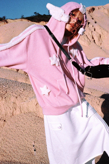 Angel Wings Pink Knit Jacket