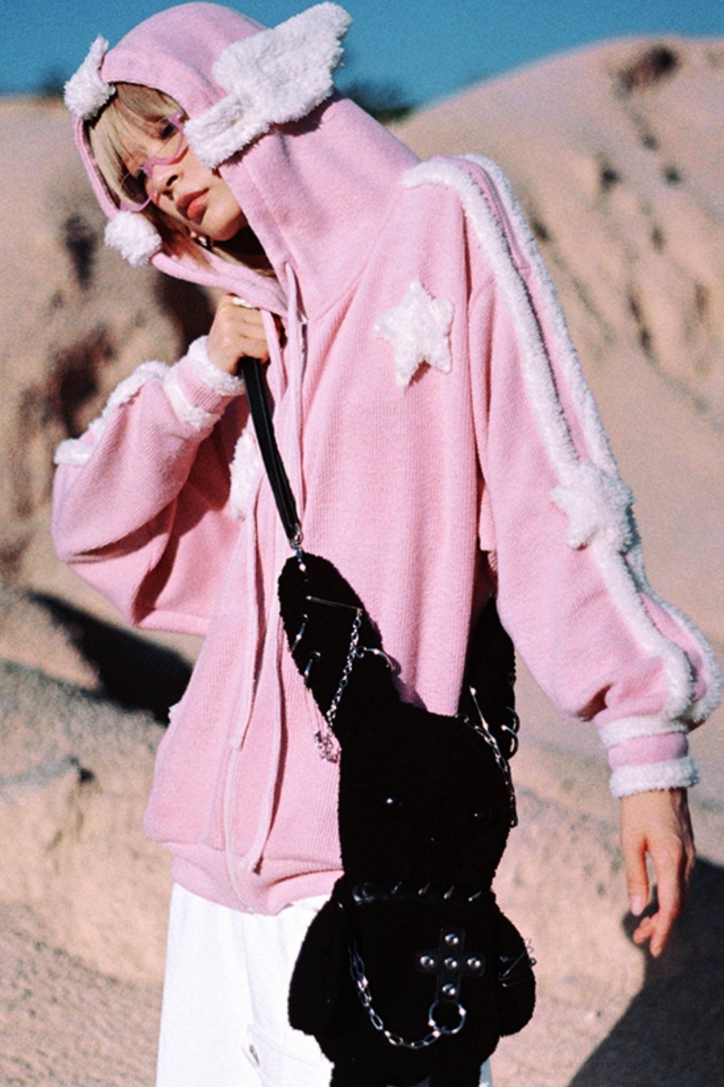 Angel Wings Pink Knit Jacket