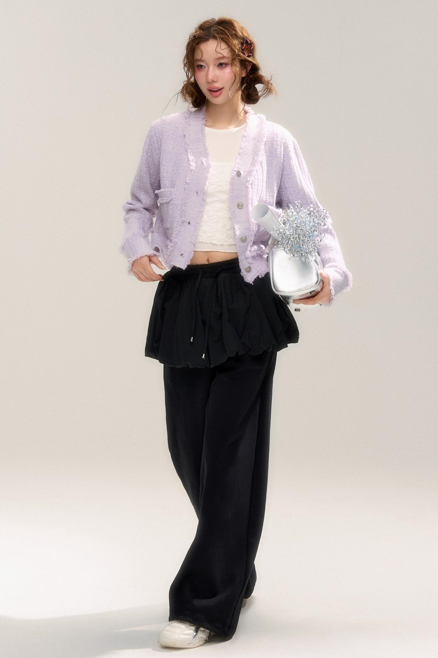 Stitch Design Loose Casual Pants