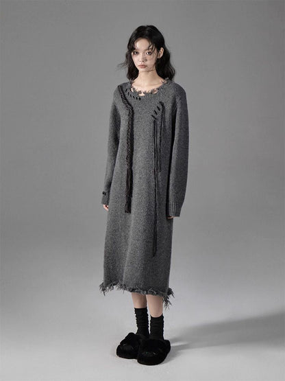 Loose sweater dress