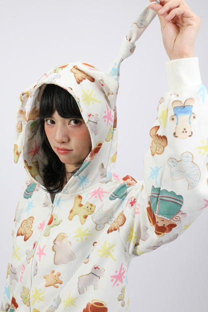 Biscuit Print Bunny Sweatshirt