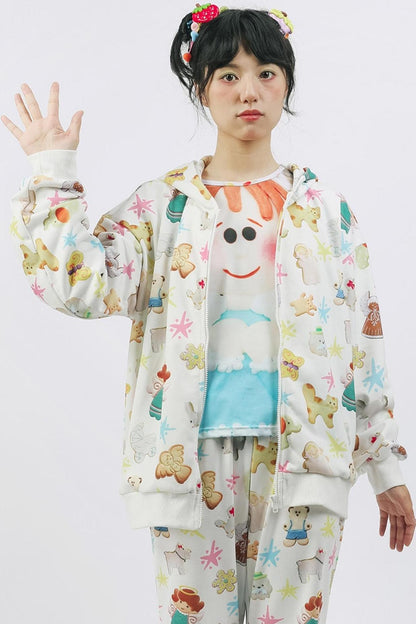 Biscuit Print Bunny Sweatshirt