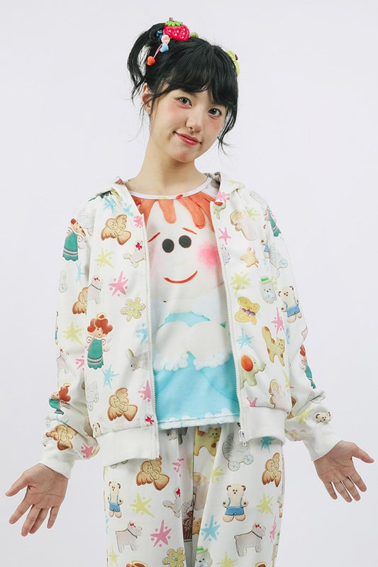 Biscuit Print Bunny Sweatshirt