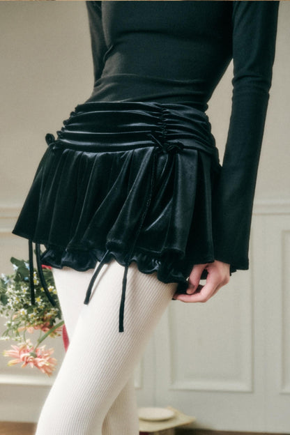 Soft Velvet Culotte Style Skirt