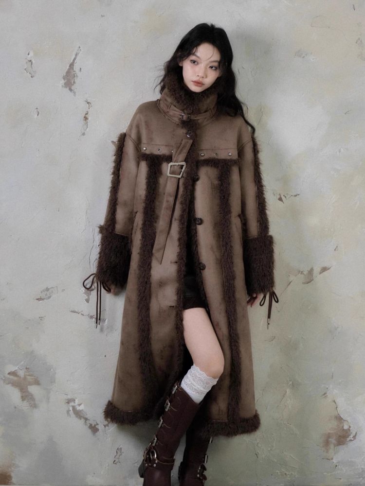 Long lamb thick coat