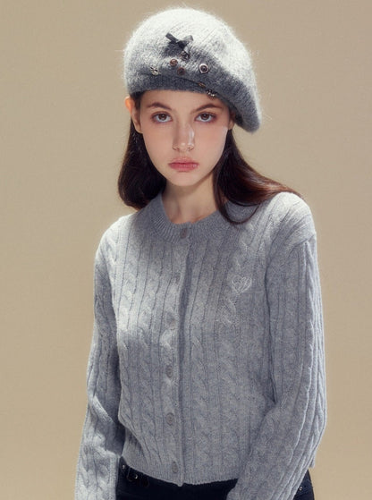 Wool knitted beret hats