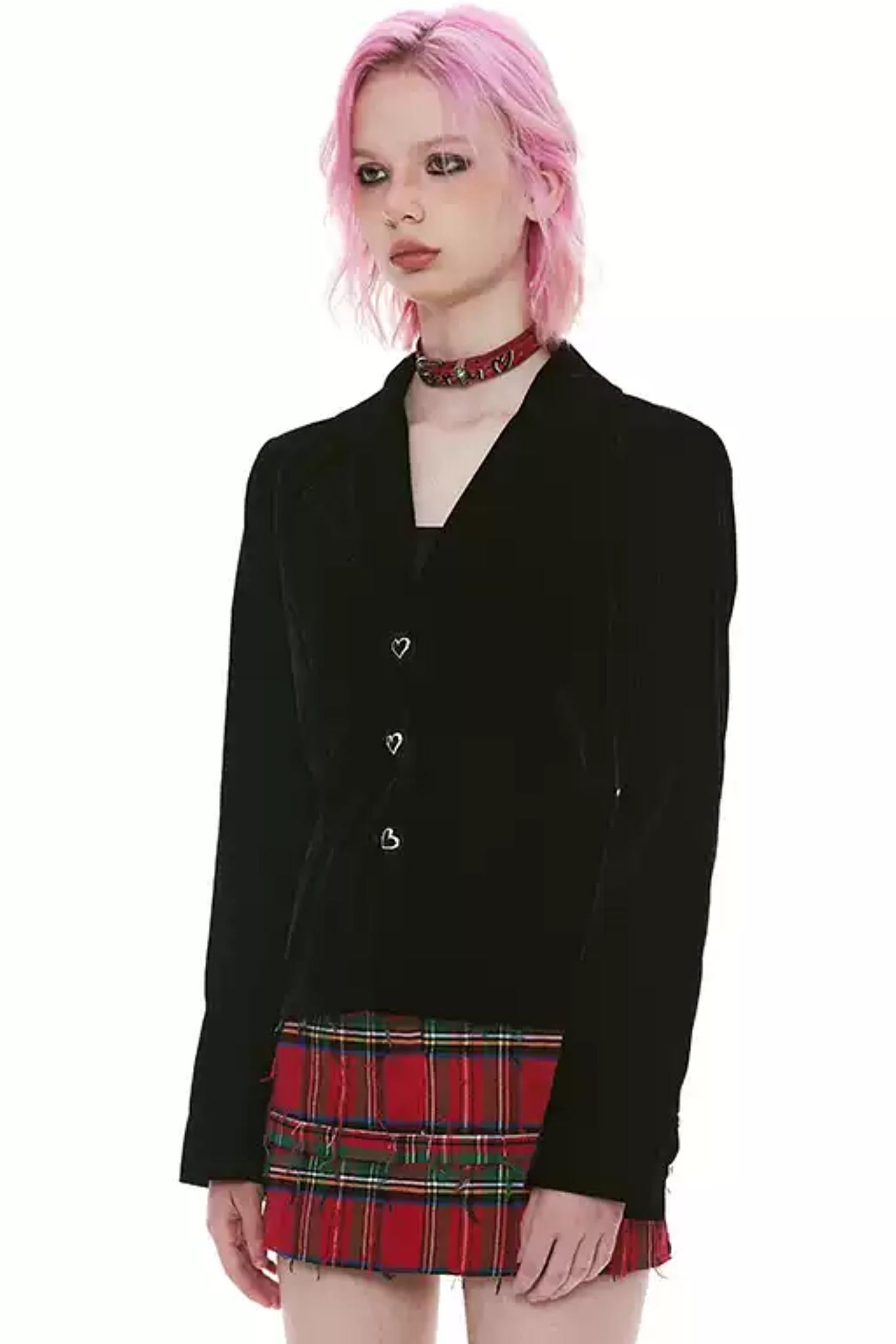 Retro Style Waisted Velvet Jacket