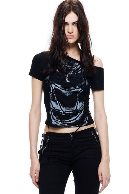 Lace Spliced Layered T-Shirt