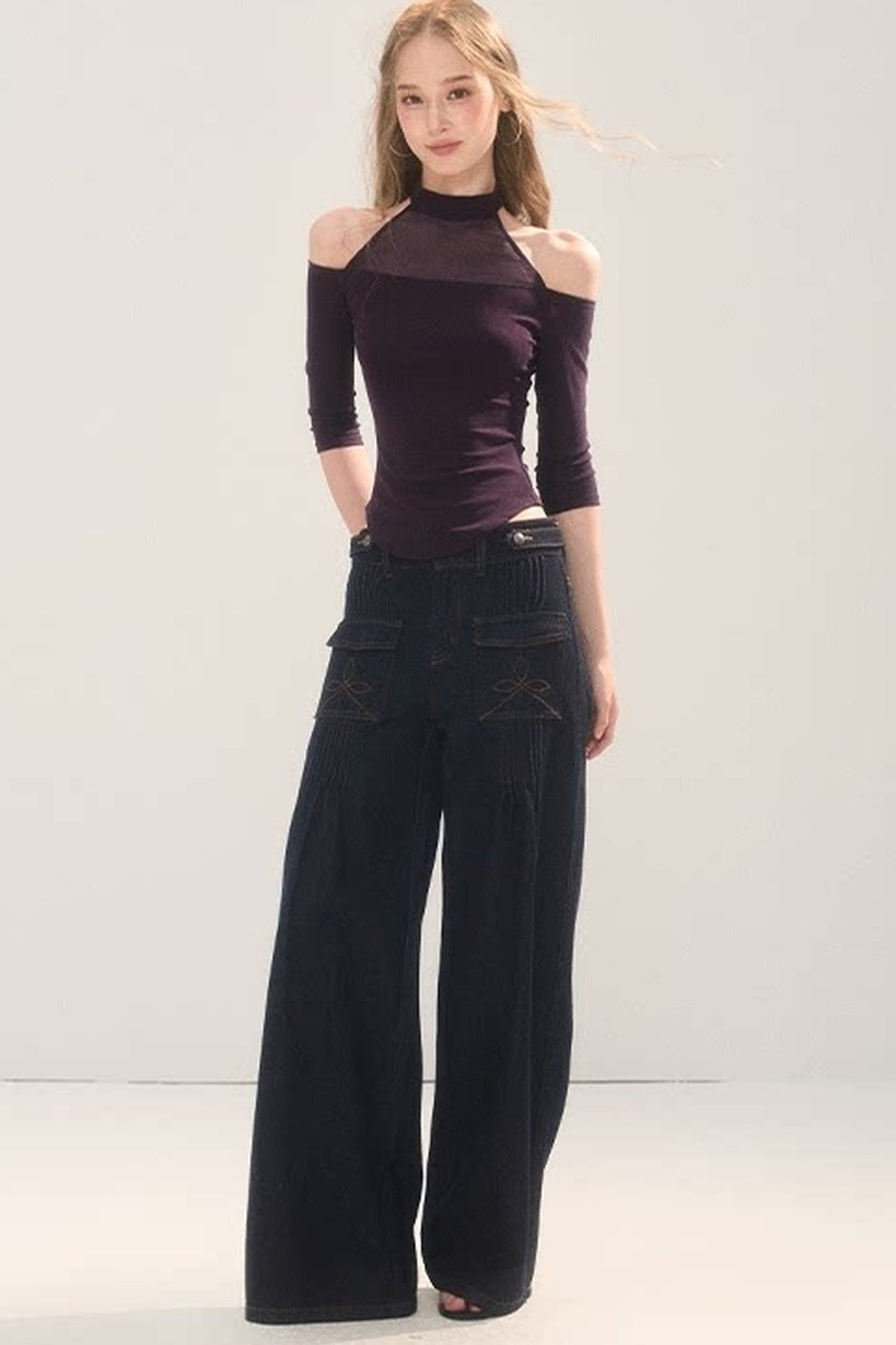 Reversible Stretch Cut-Out T-Shirt