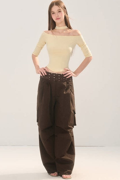 Reversible Stretch Cut-Out T-Shirt