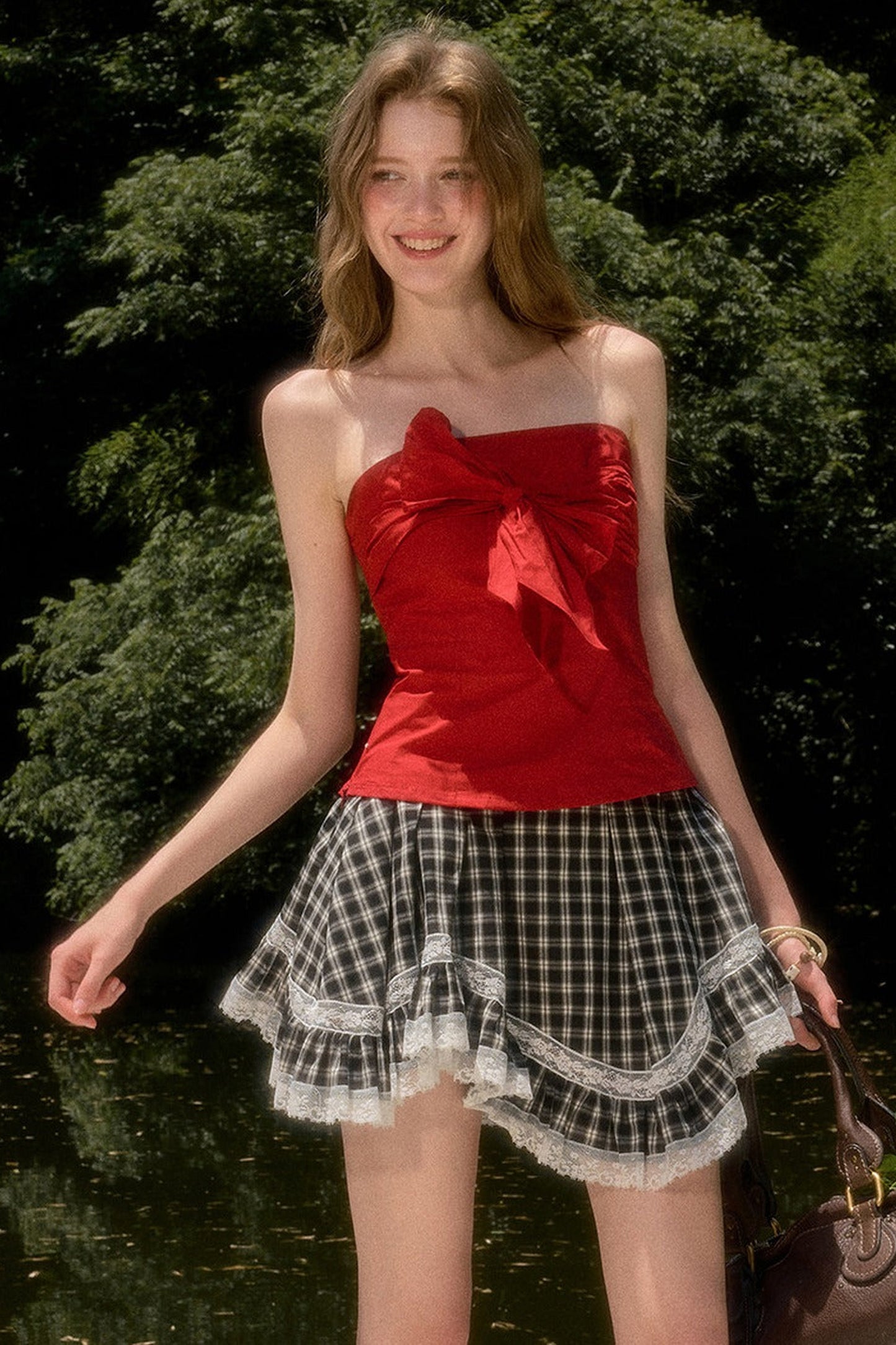 Bowknot Cotton Tube Top