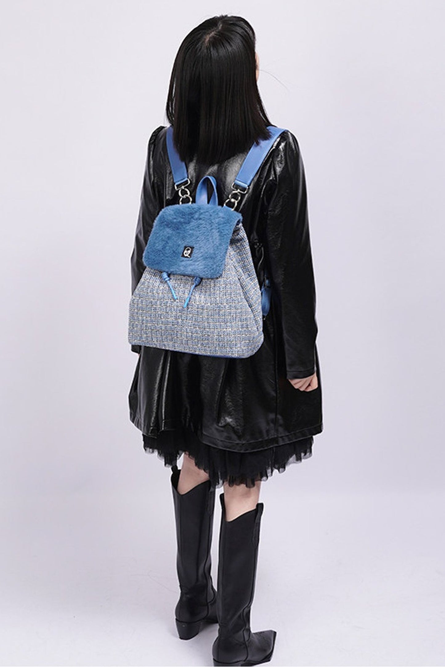 Y2K Furry Crossbody Backpack