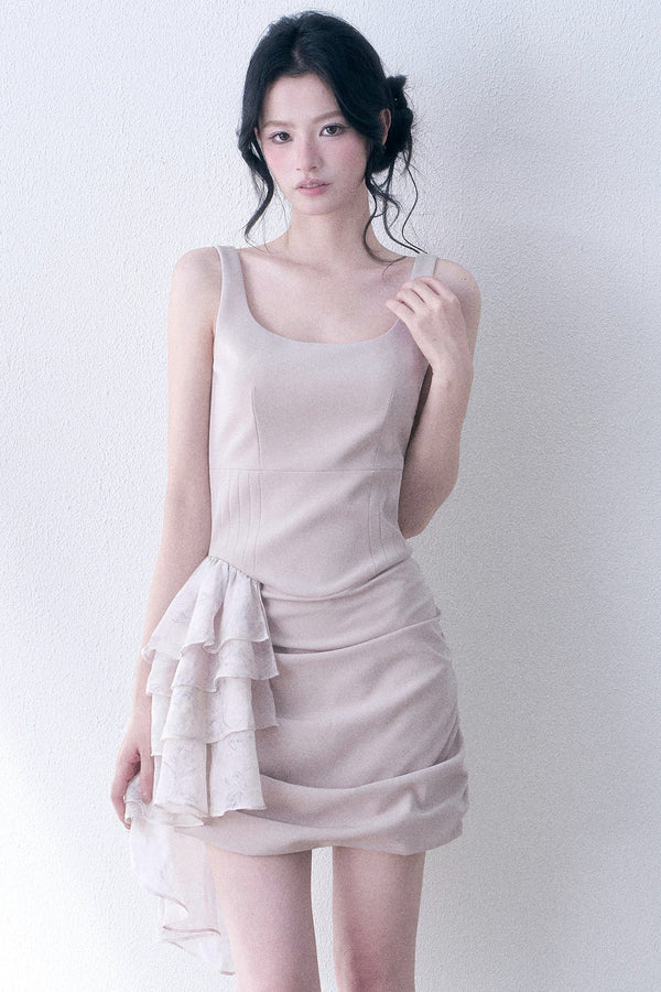 Frozen Rose Asymmetrical Dress