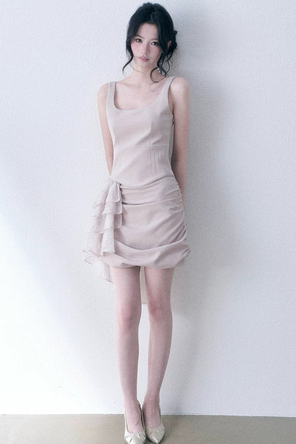 Frozen Rose asymmetrisches Kleid