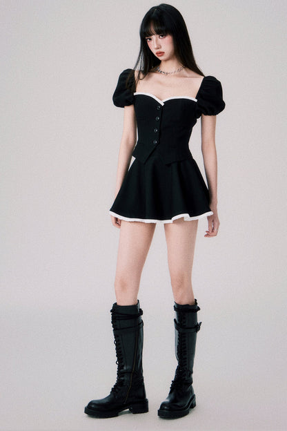 Strapless Puff Skirt Top and Skirt Set-Up