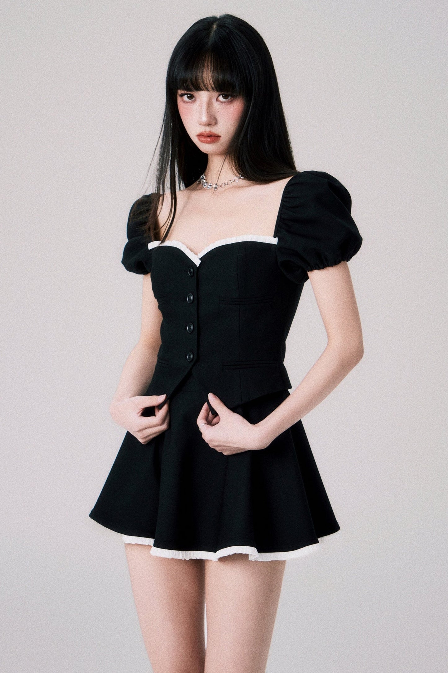 Strapless Puff Skirt Top and Skirt Set-Up