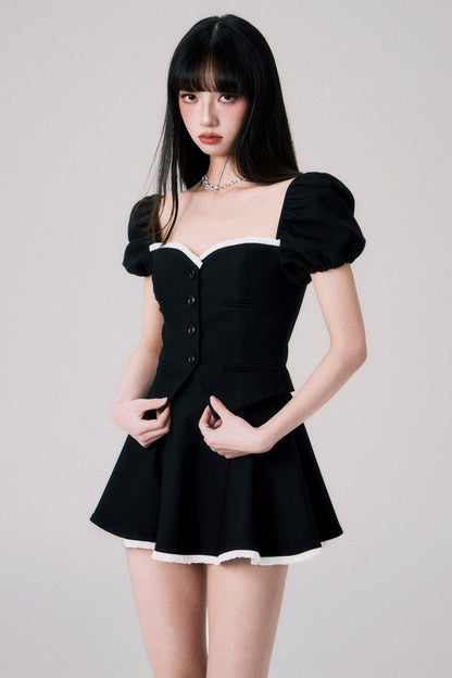 Strapless Puff Skirt Top and Skirt Set-Up