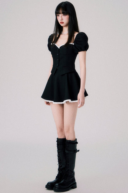 Strapless Puff Skirt Top and Skirt Set-Up
