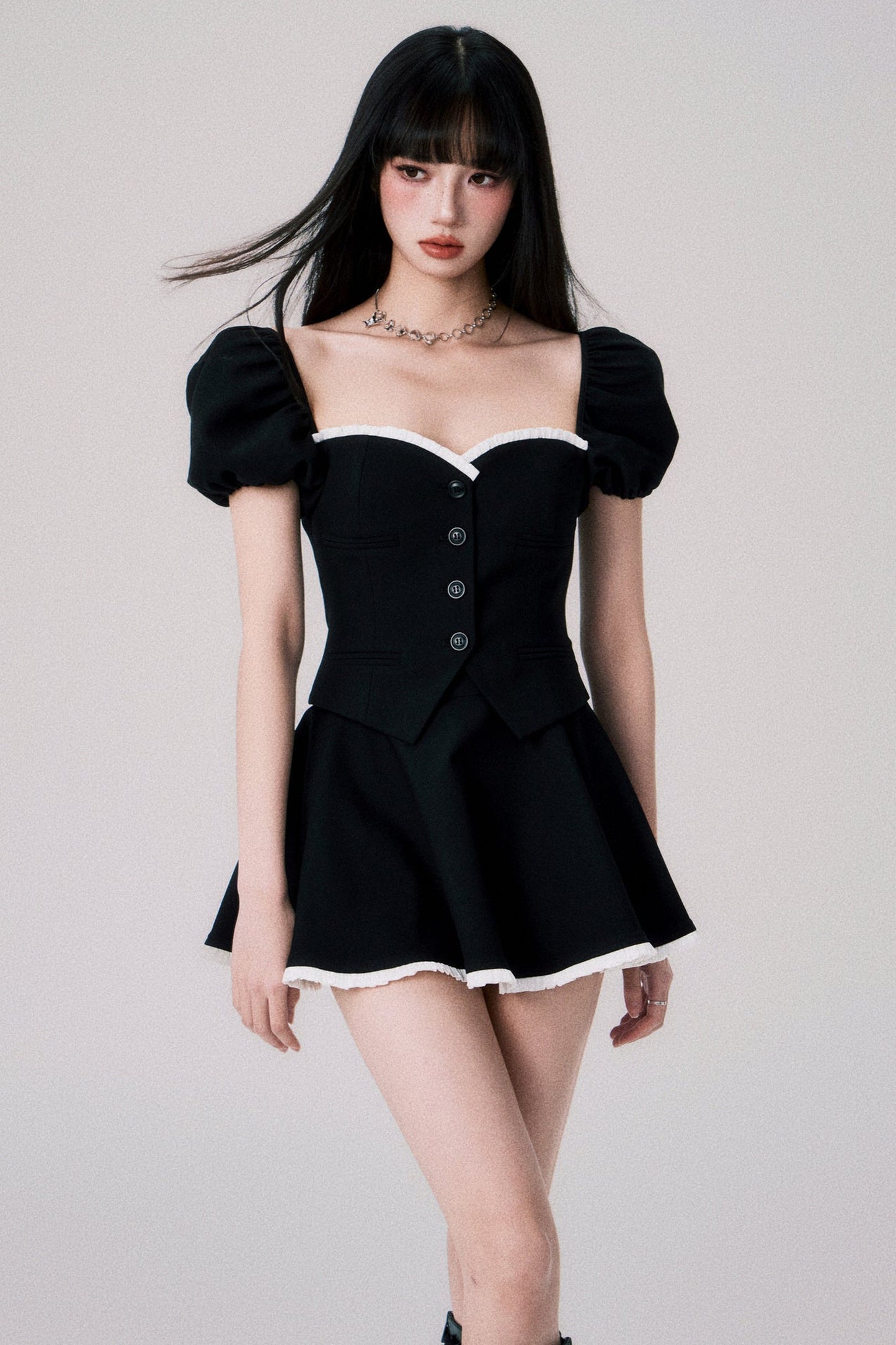 Strapless Puff Skirt Top and Skirt Set-Up