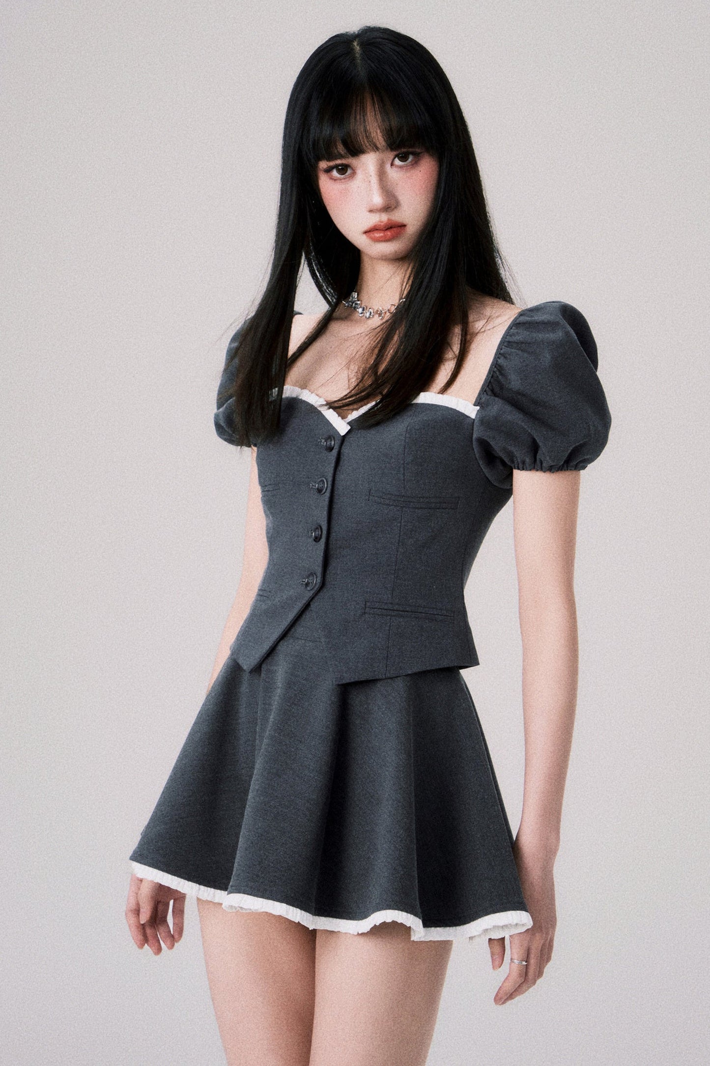 Strapless Puff Skirt Top and Skirt Set-Up