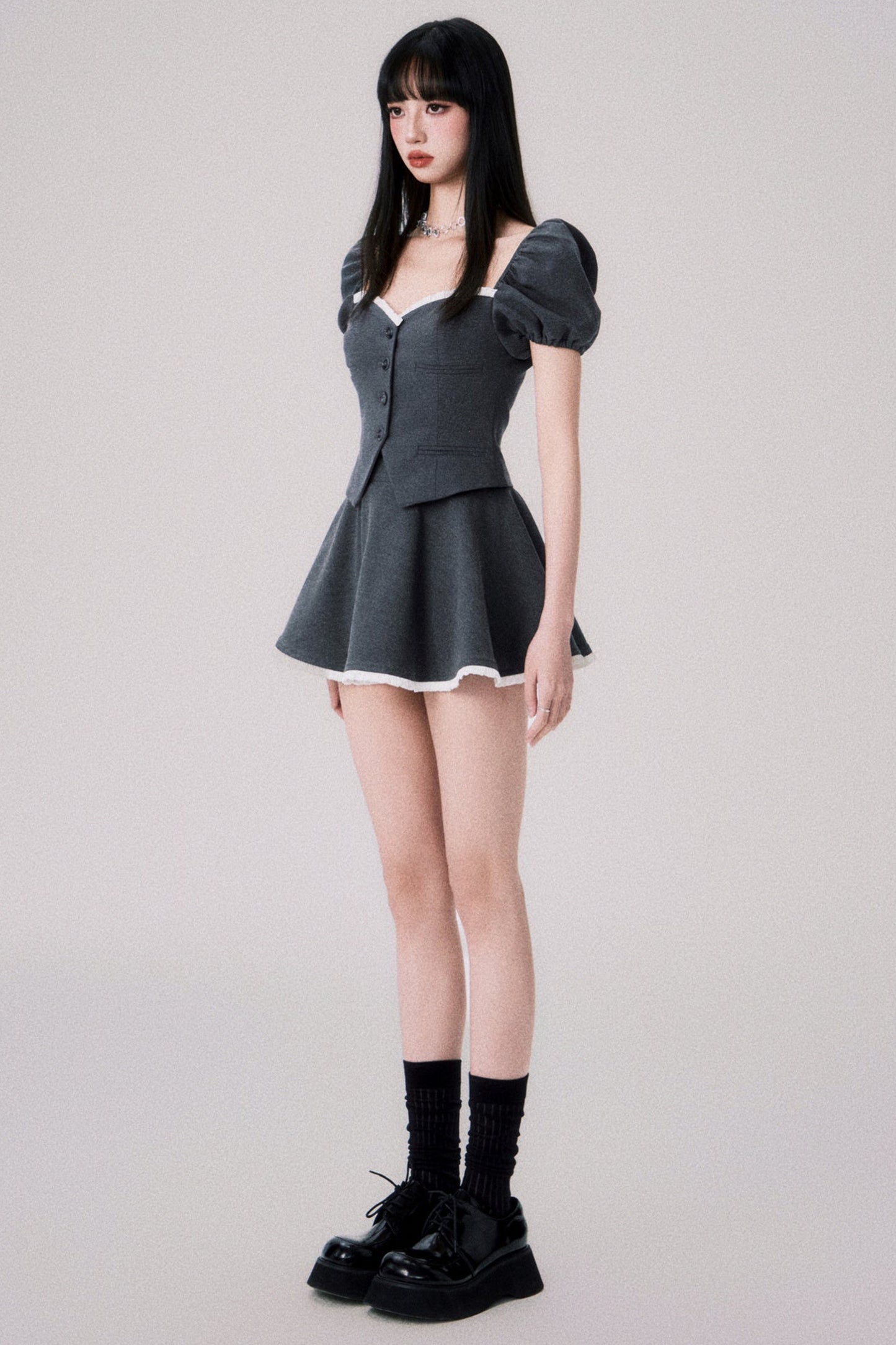 Strapless Puff Skirt Top and Skirt Set-Up