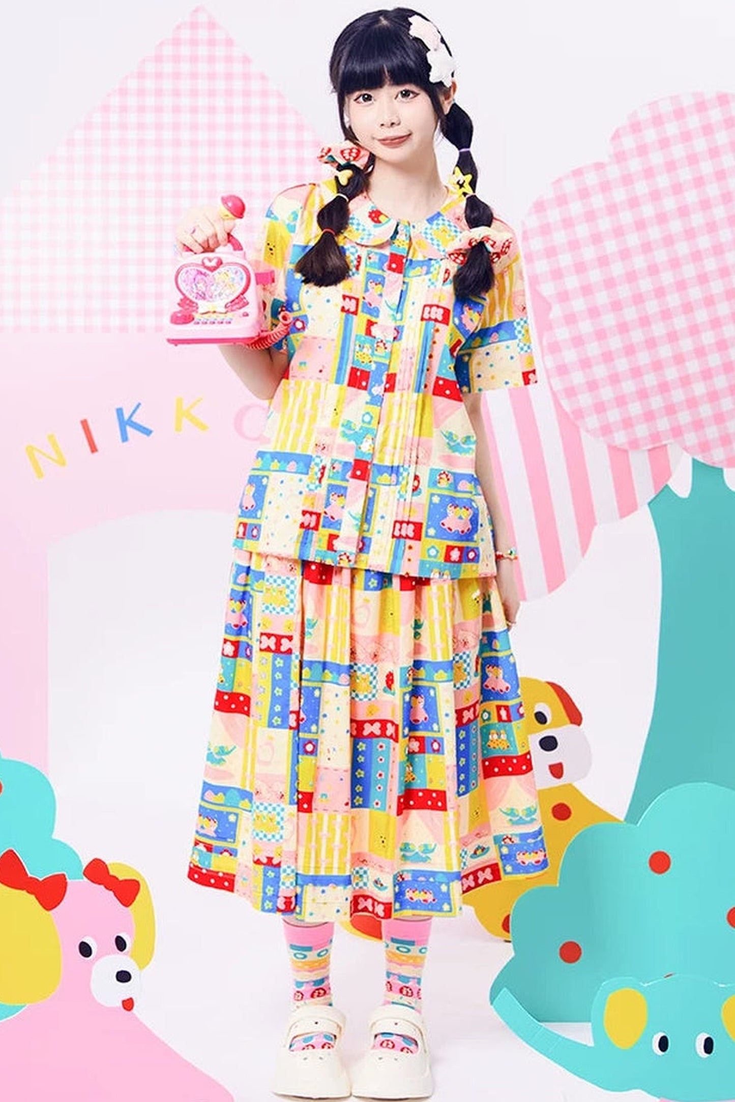 Colorful Printed Showa Skirt