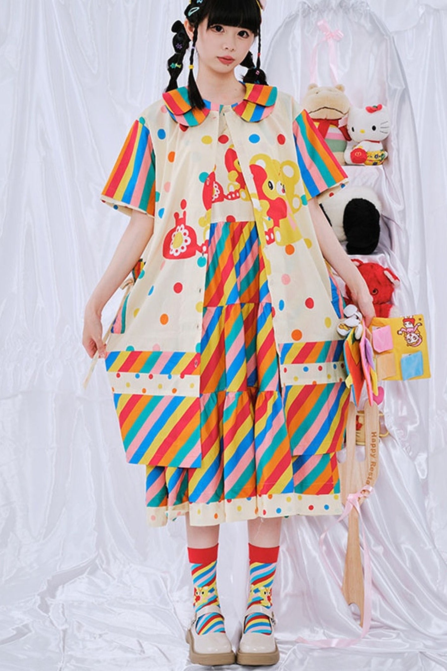 Rainbow Diary Hemdblusenkleid