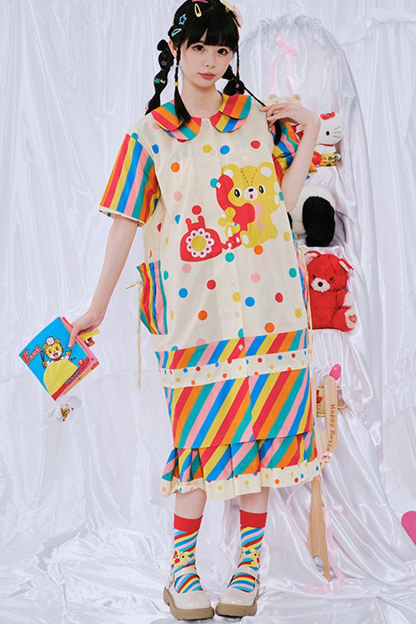 Rainbow Diary Hemdblusenkleid
