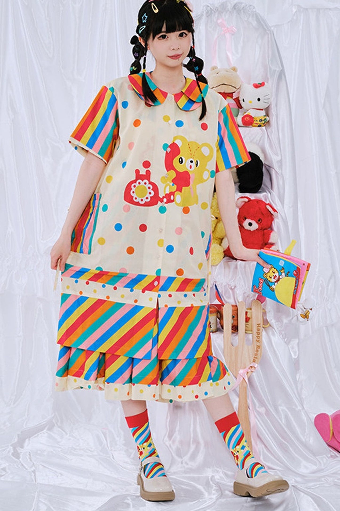 Rainbow Diary Hemdblusenkleid